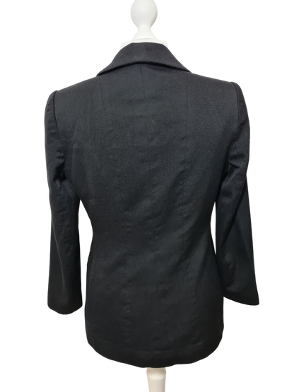 Veste noire vintage 80s Pauline Paris cintrée made in France Brocante