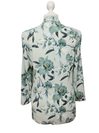 Veste fleurie fluide style japonisant Weill Paris des années 2000 EMMAUS