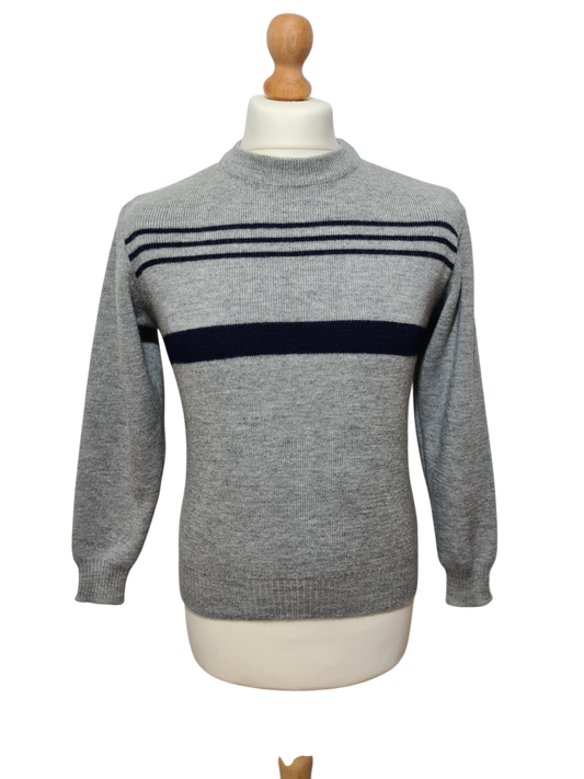 Pull marin vintage Saint James laine vierge made in France des années 90 EMMAUS