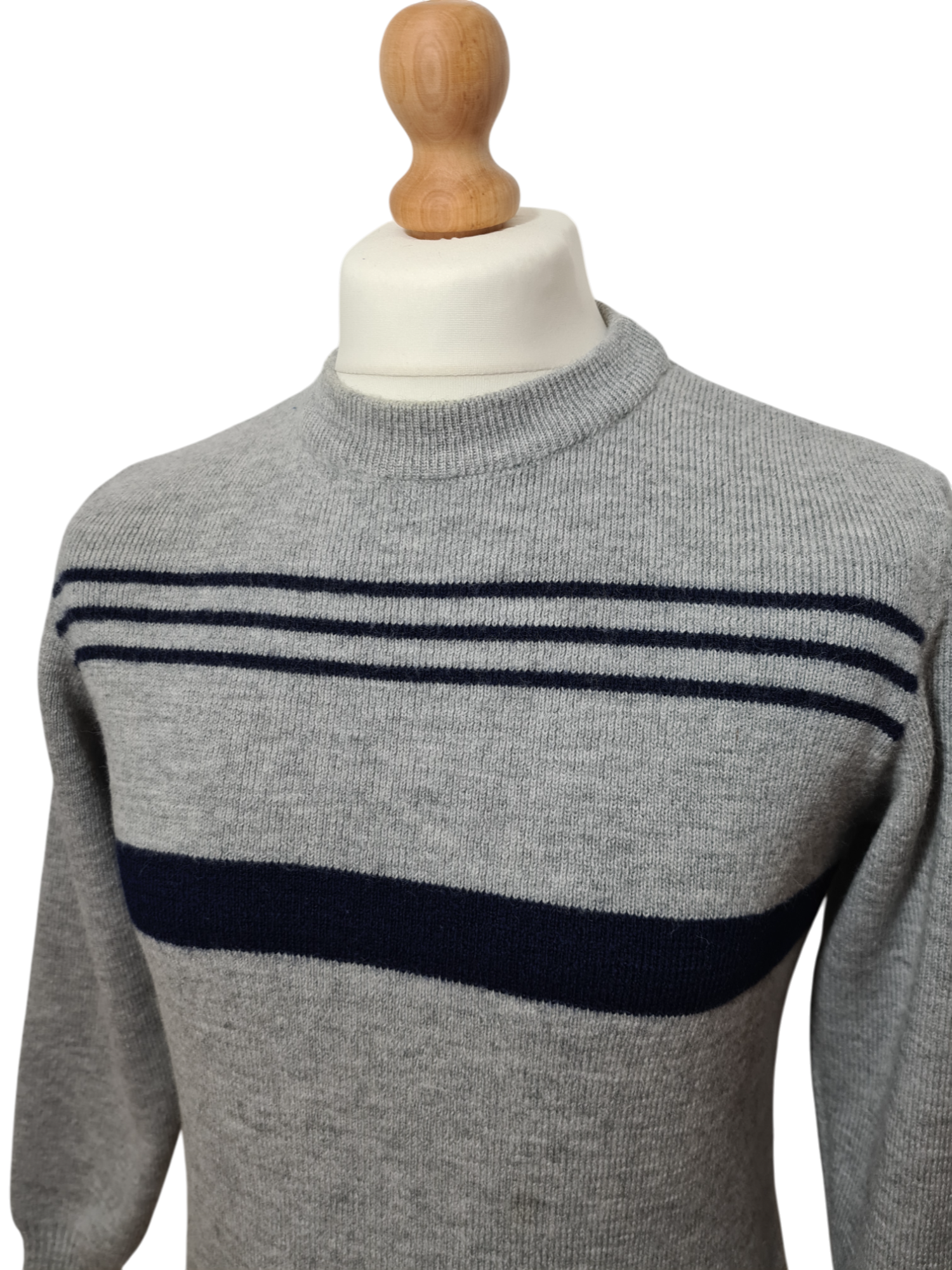 Pull marin vintage Saint James laine vierge made in France des années 90 EMMAUS