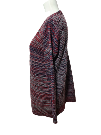 Gilet long femme Mamouchka taille M fabriqué en France maille multicolore hiver