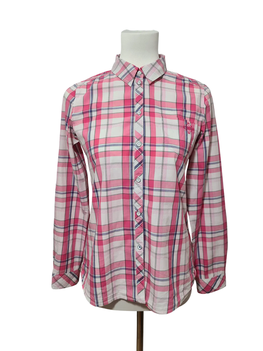Chemise Esprit femme à carreaux rose coton Marché de Montreuil