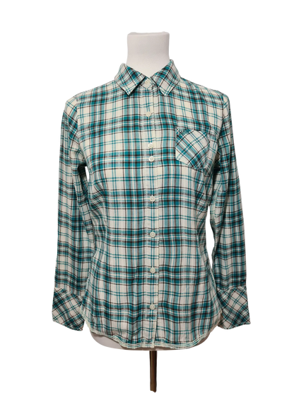 Chemise femme Tommy Hilfiger Denim carreaux vert coton Marché de Montreuil