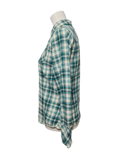 Chemise femme Tommy Hilfiger Denim carreaux vert coton Marché de Montreuil