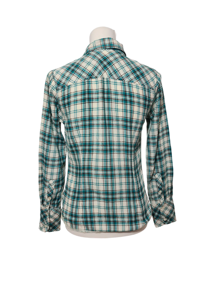 Chemise femme Tommy Hilfiger Denim carreaux vert coton Marché de Montreuil