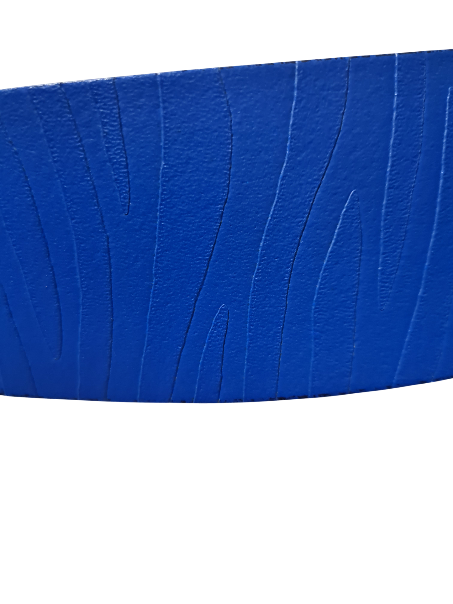 Ceinture vintage femme bleue cuir Made in France T.70