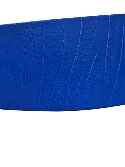 Ceinture vintage femme bleue cuir Made in France T.70