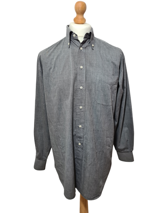 Chemise homme Café Coton grise 100% coton taille L