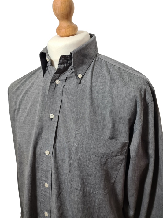 Chemise homme Café Coton grise 100% coton taille L