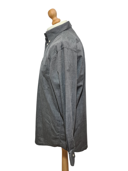 Chemise homme Café Coton grise 100% coton taille L