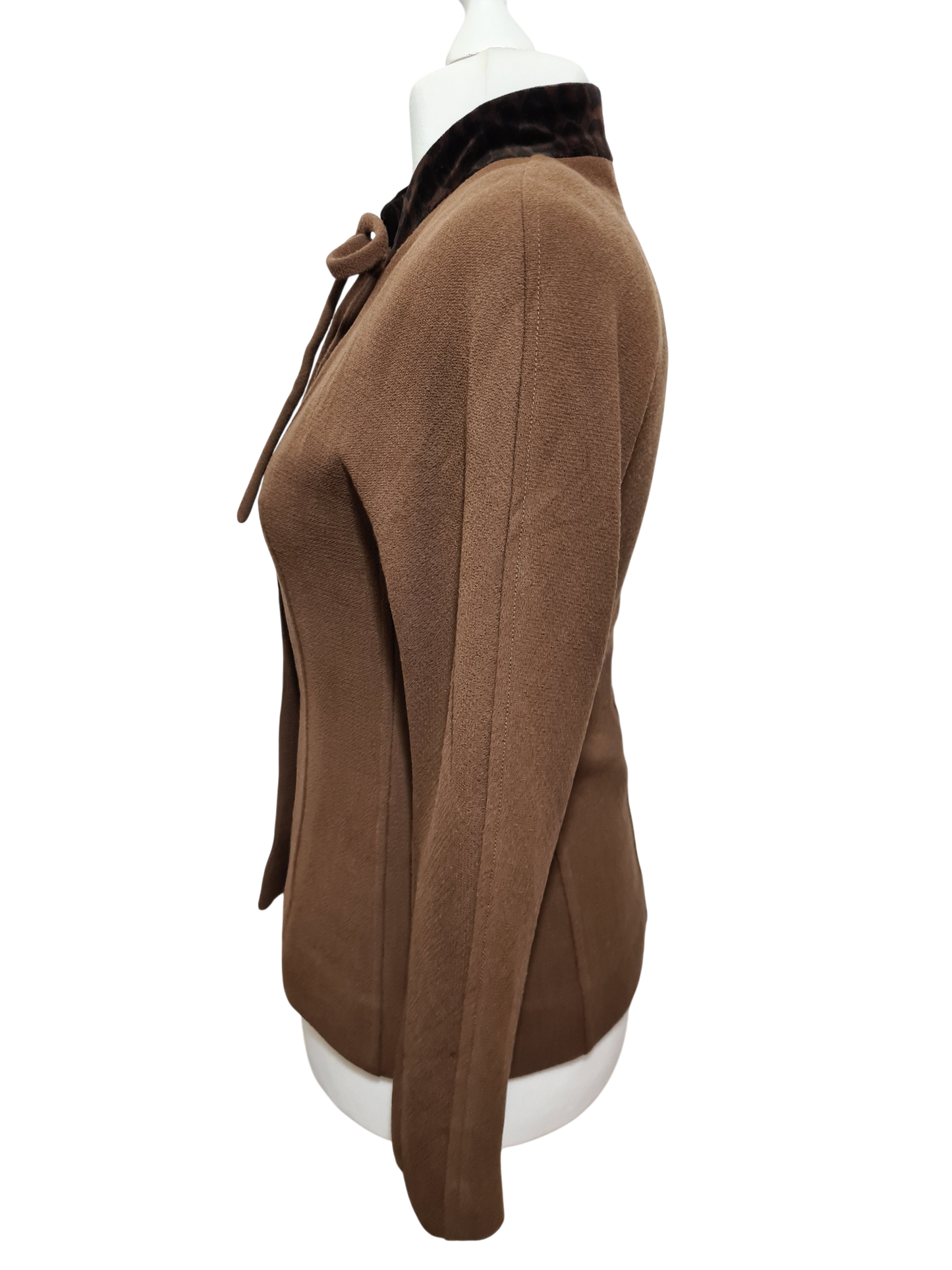 Veste femme vintage Angelita Barcelona laine col velours T.40