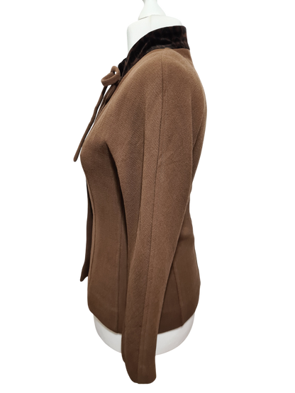 Veste femme vintage Angelita Barcelona laine col velours T.40