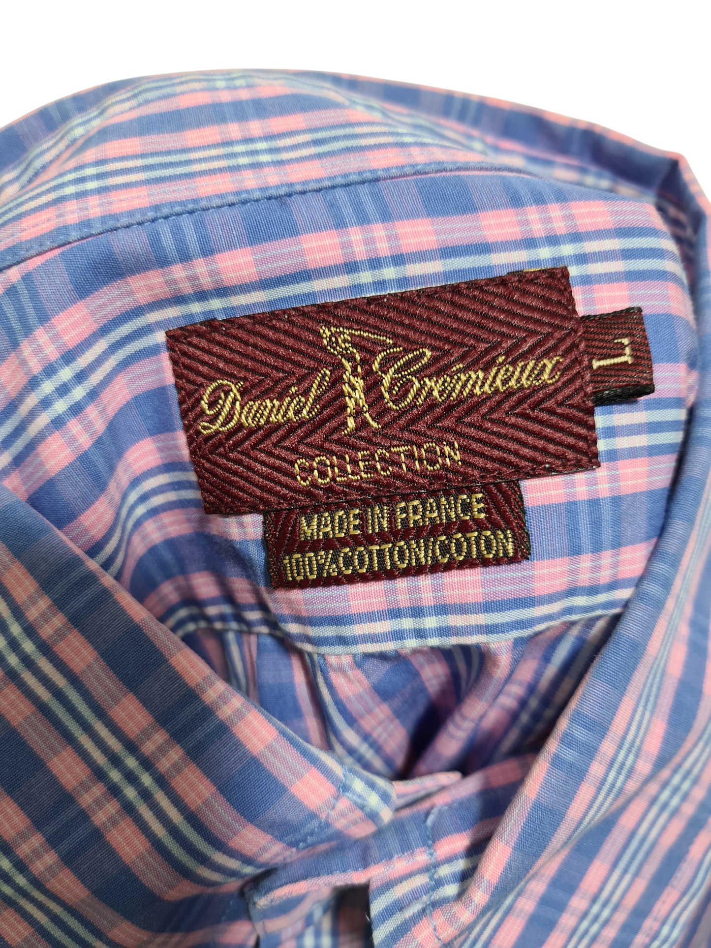 Chemise vintage Daniel Crémieux Made in France T.L 100% coton