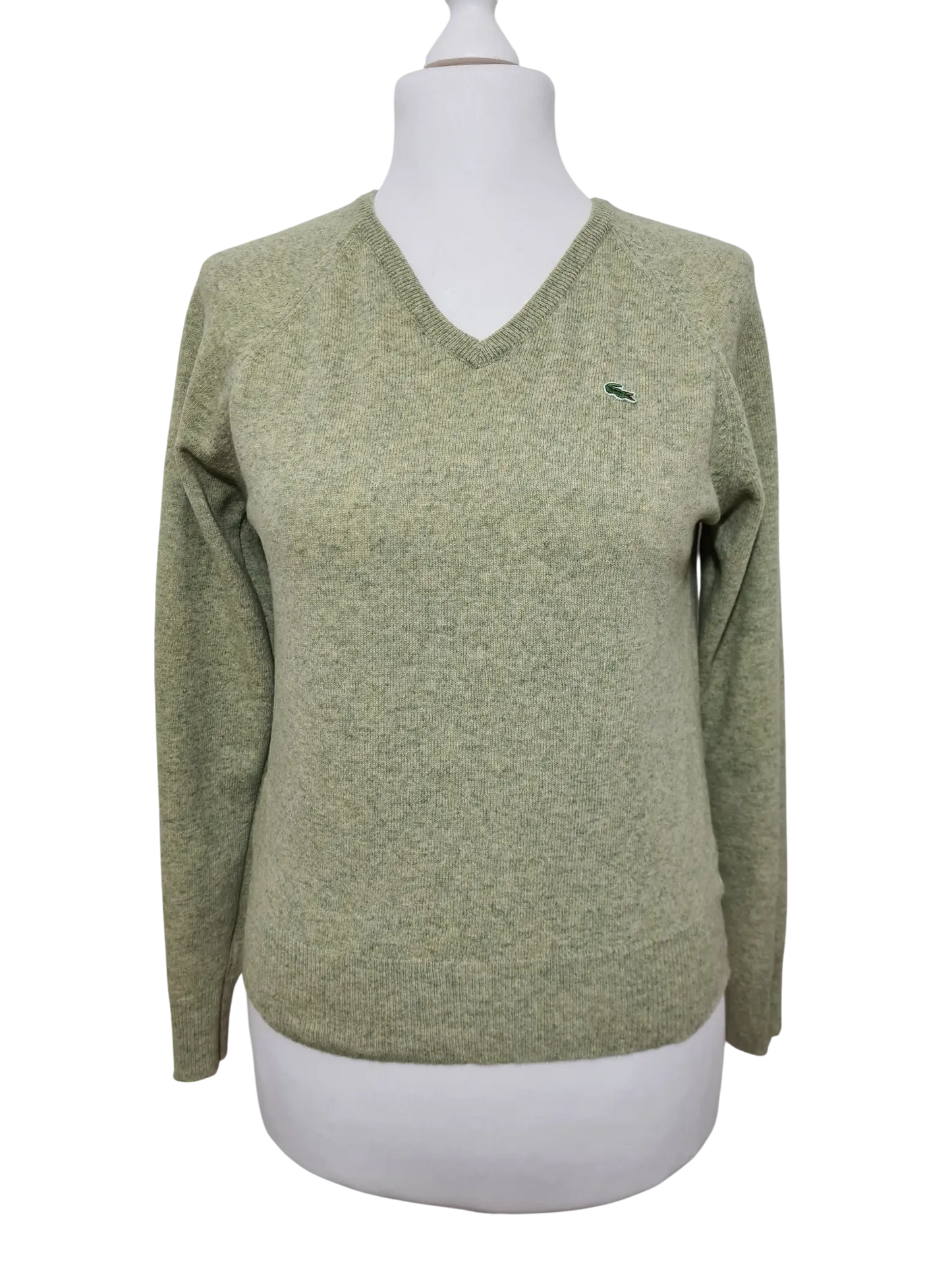 Pull col V Lacoste femme laine d’agneau T.40 (vintage made in Spain) Aucun fournisseur