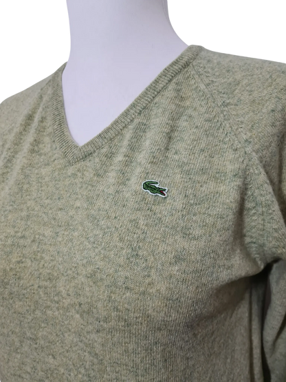 Pull col V Lacoste femme laine d’agneau T.40 (vintage made in Spain) Aucun fournisseur