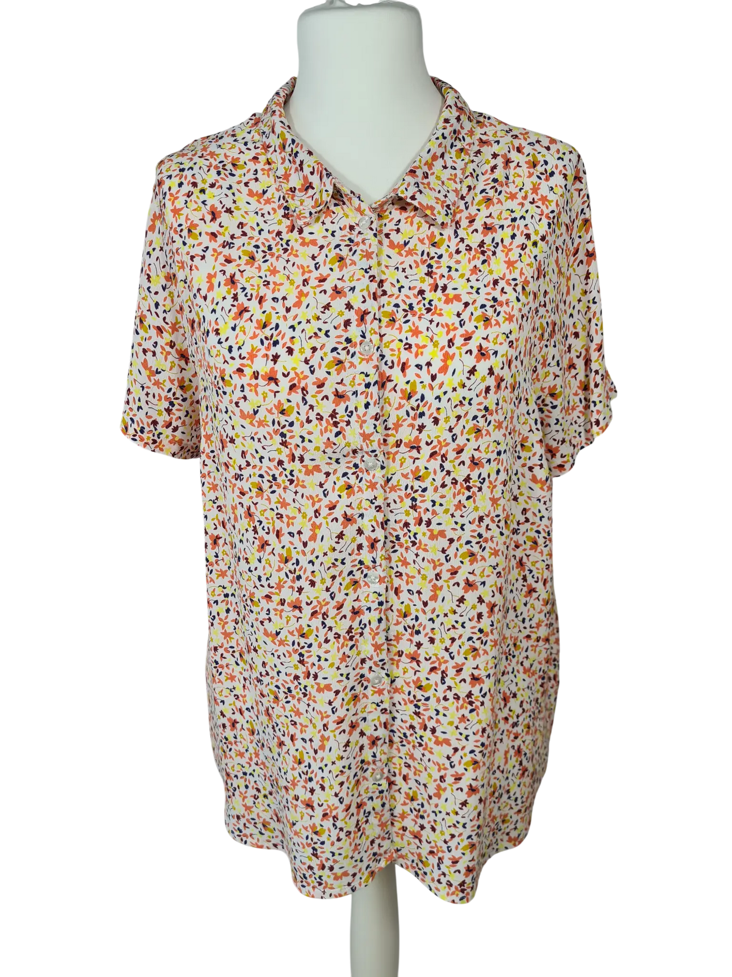 Chemise femme vintage Damart fleurie viscose