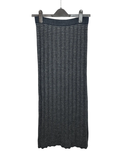 Jupe droite tricotée Bergère de France T.38 laine made in France vintage 80s EMMAUS