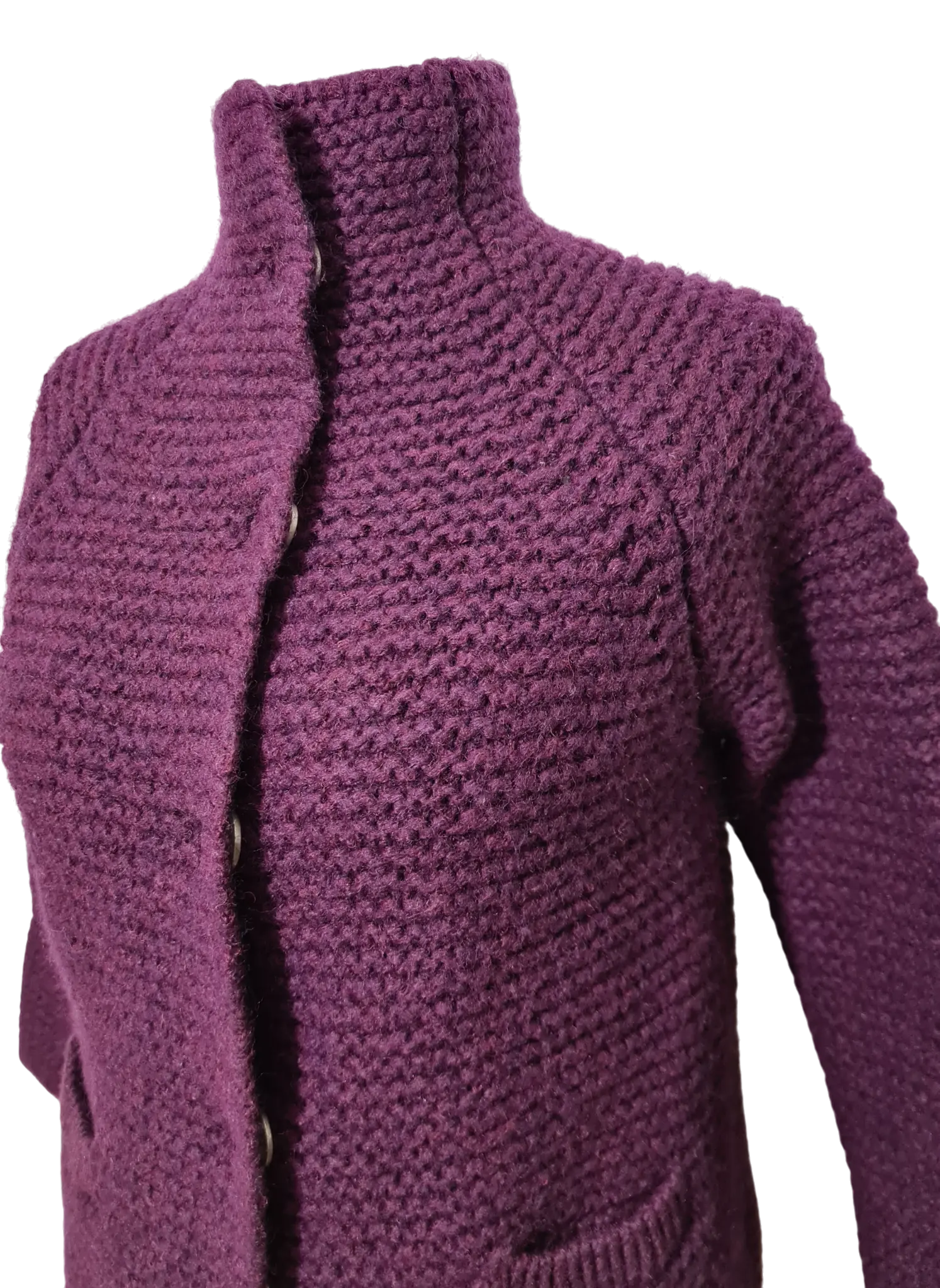 Manteau femme Esprit violet laine mohair taille L EMMAUS