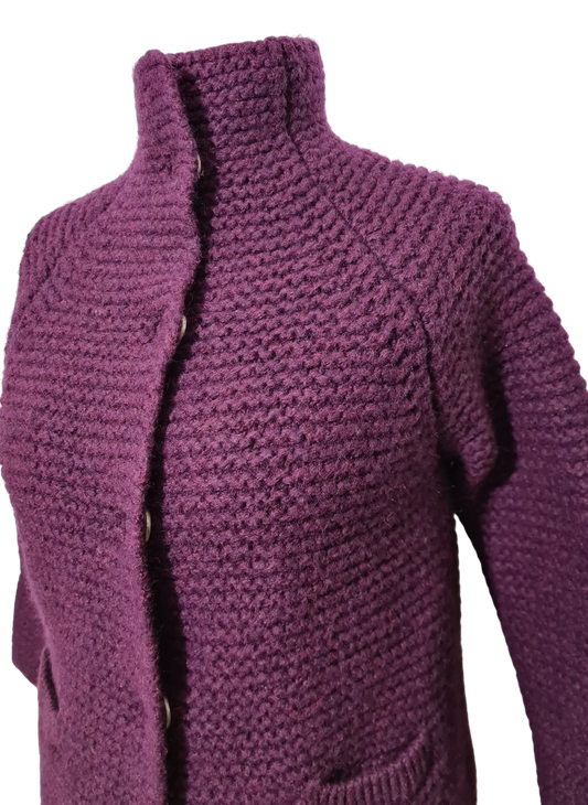Manteau femme Esprit violet laine mohair taille L EMMAUS