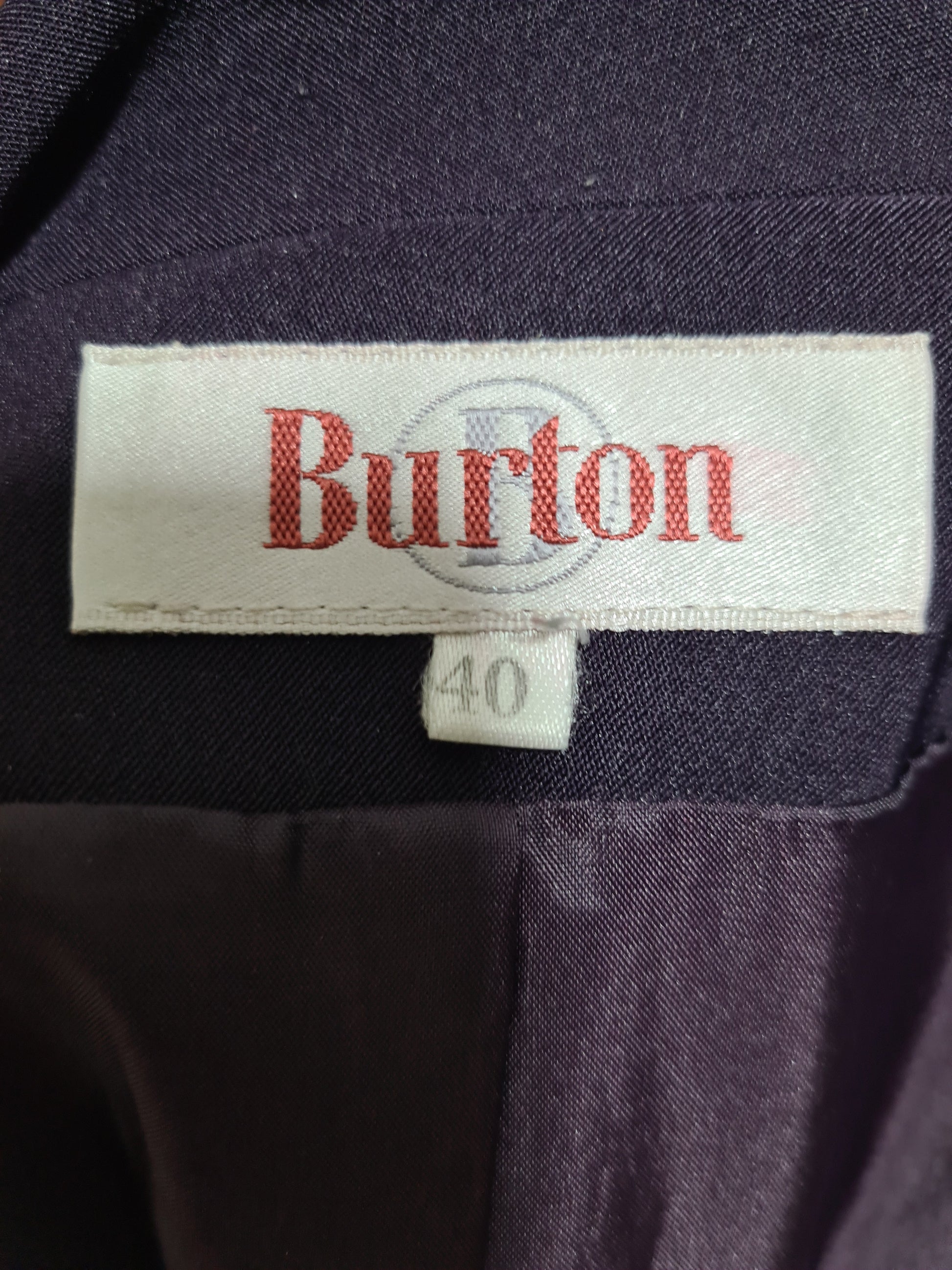 Veste violette zippée Burton coupe ajustée et col montant des années 90-2000 EMMAUS