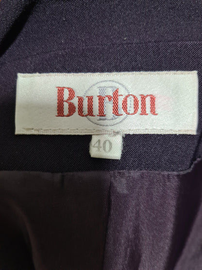 Veste violette zippée Burton coupe ajustée et col montant des années 90-2000 EMMAUS