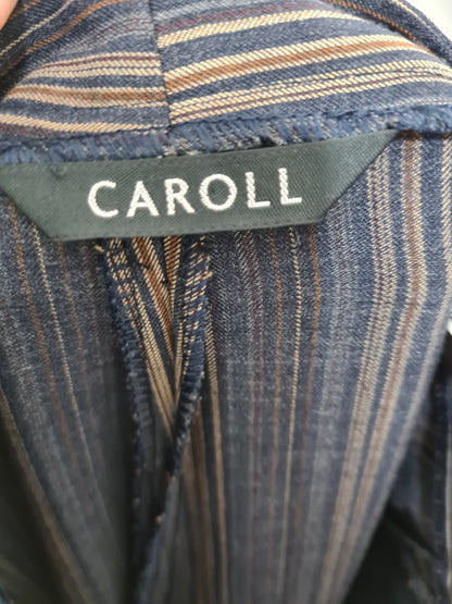 Tailleur à rayures pantalon + veste Caroll des années 90-2000 EMMAUS