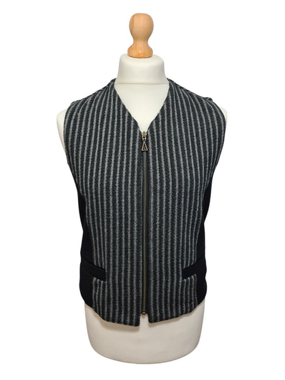 Gilet homme rayé zippé des années 90-2000 EMMAUS