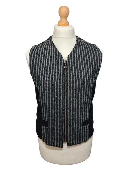 Gilet homme rayé zippé des années 90-2000 EMMAUS