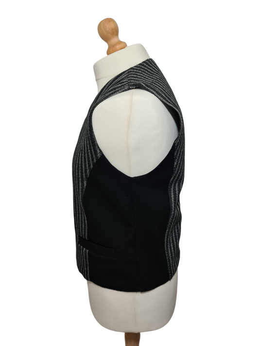 Gilet homme rayé zippé des années 90-2000 EMMAUS
