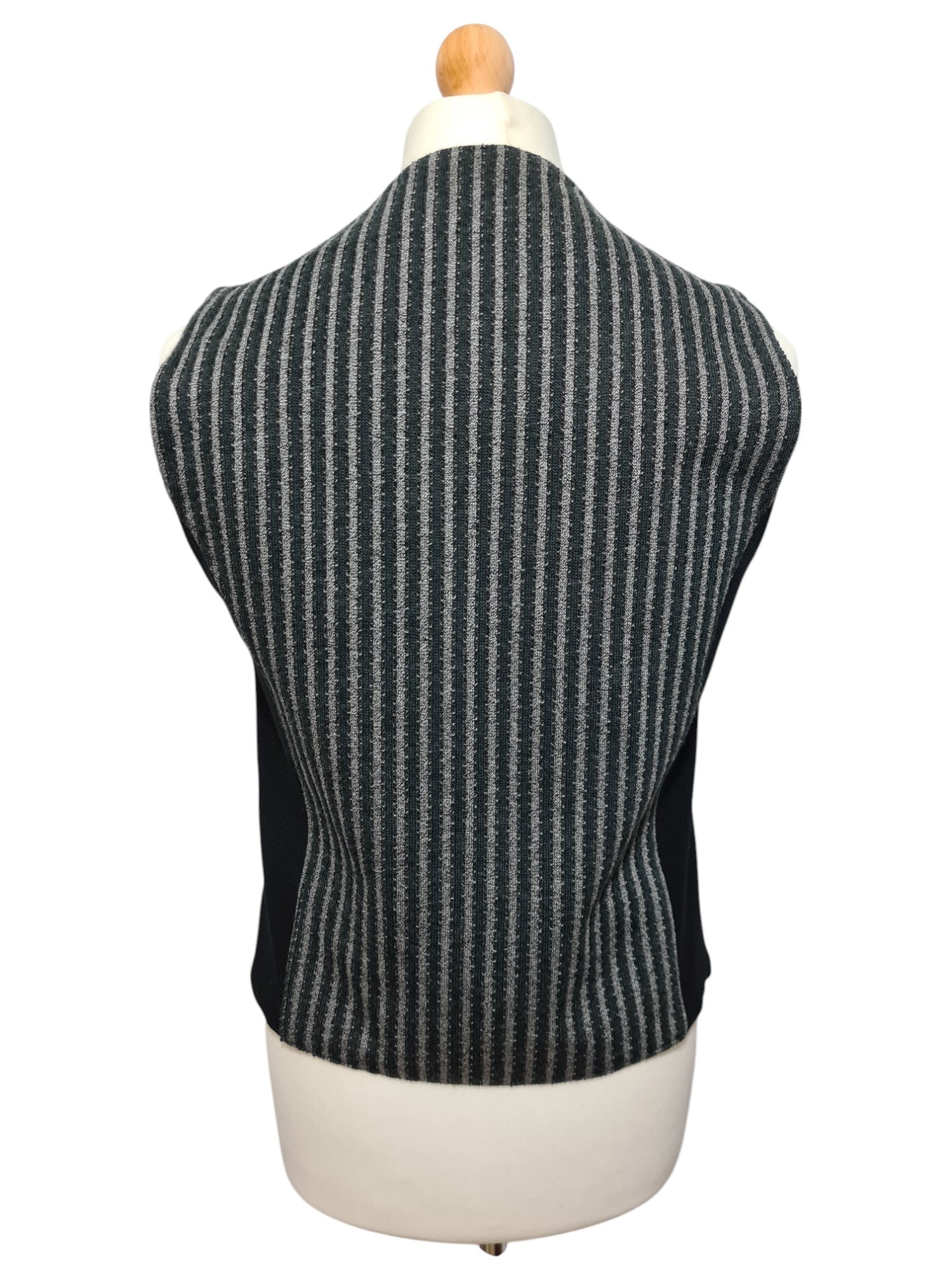 Gilet homme rayé zippé des années 90-2000 EMMAUS