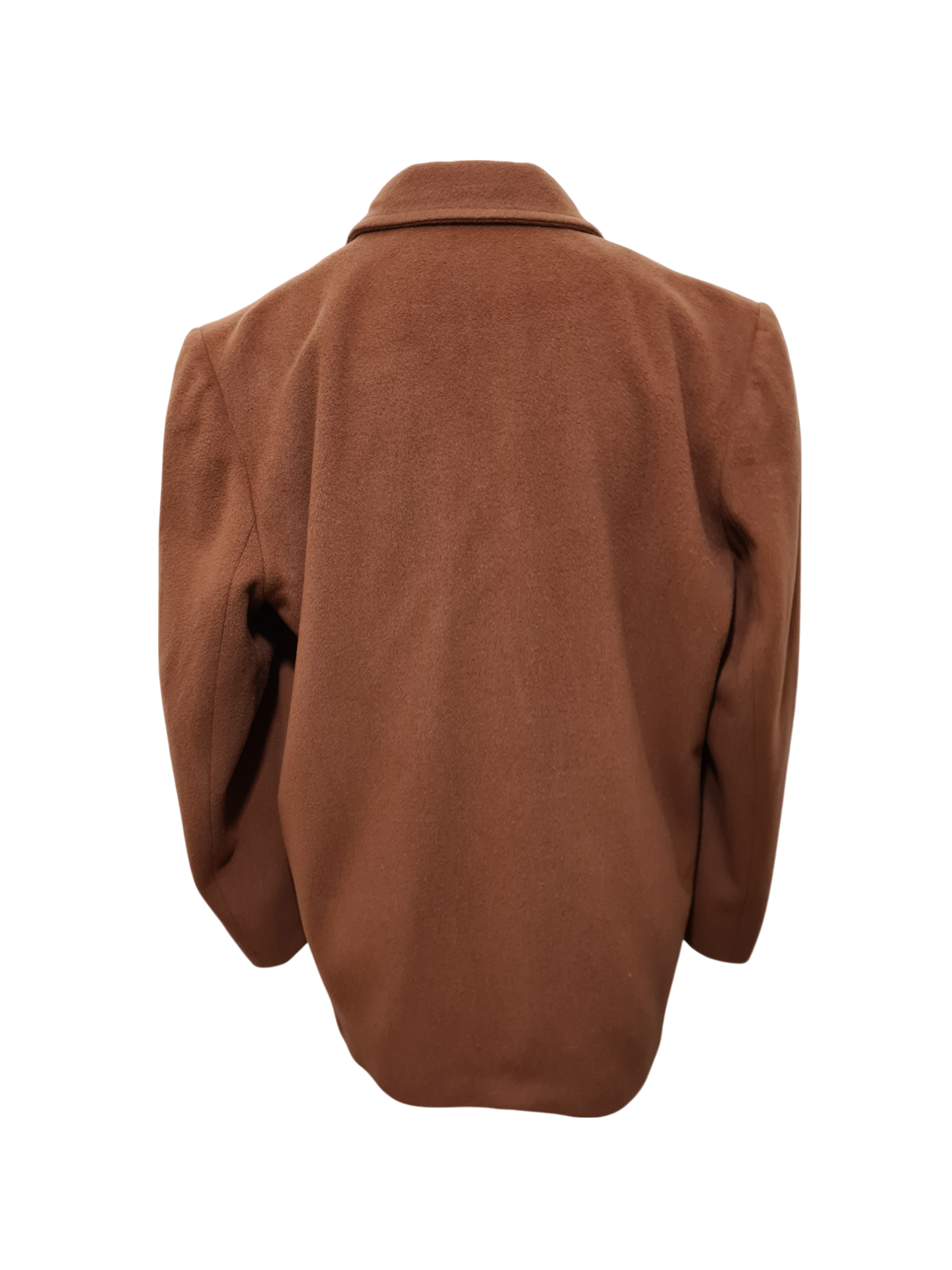 Manteau oversize camel en laine des années 80-90 Brocante