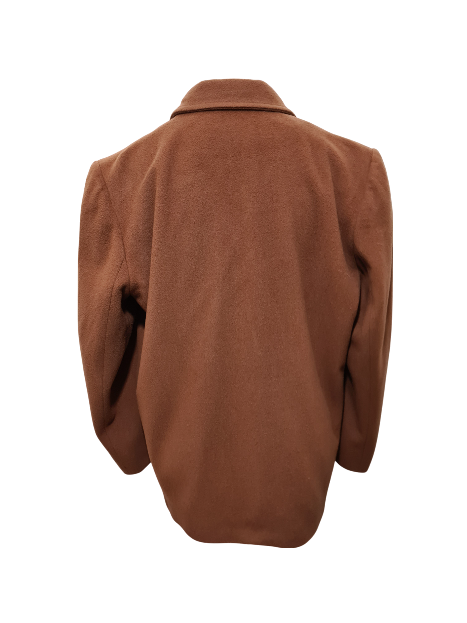 Manteau oversize camel en laine des années 80-90 Brocante