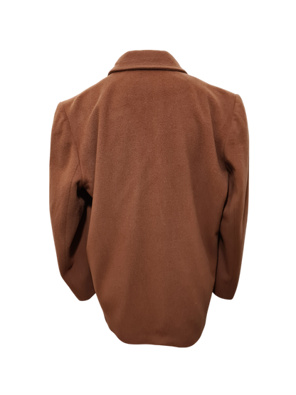 Manteau oversize camel en laine des années 80-90 Brocante