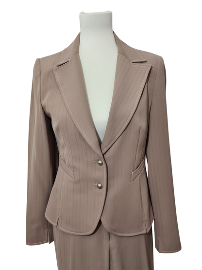 Tailleur veste et pantalon fluide taupe rosé des années 90-2000 EMMAUS