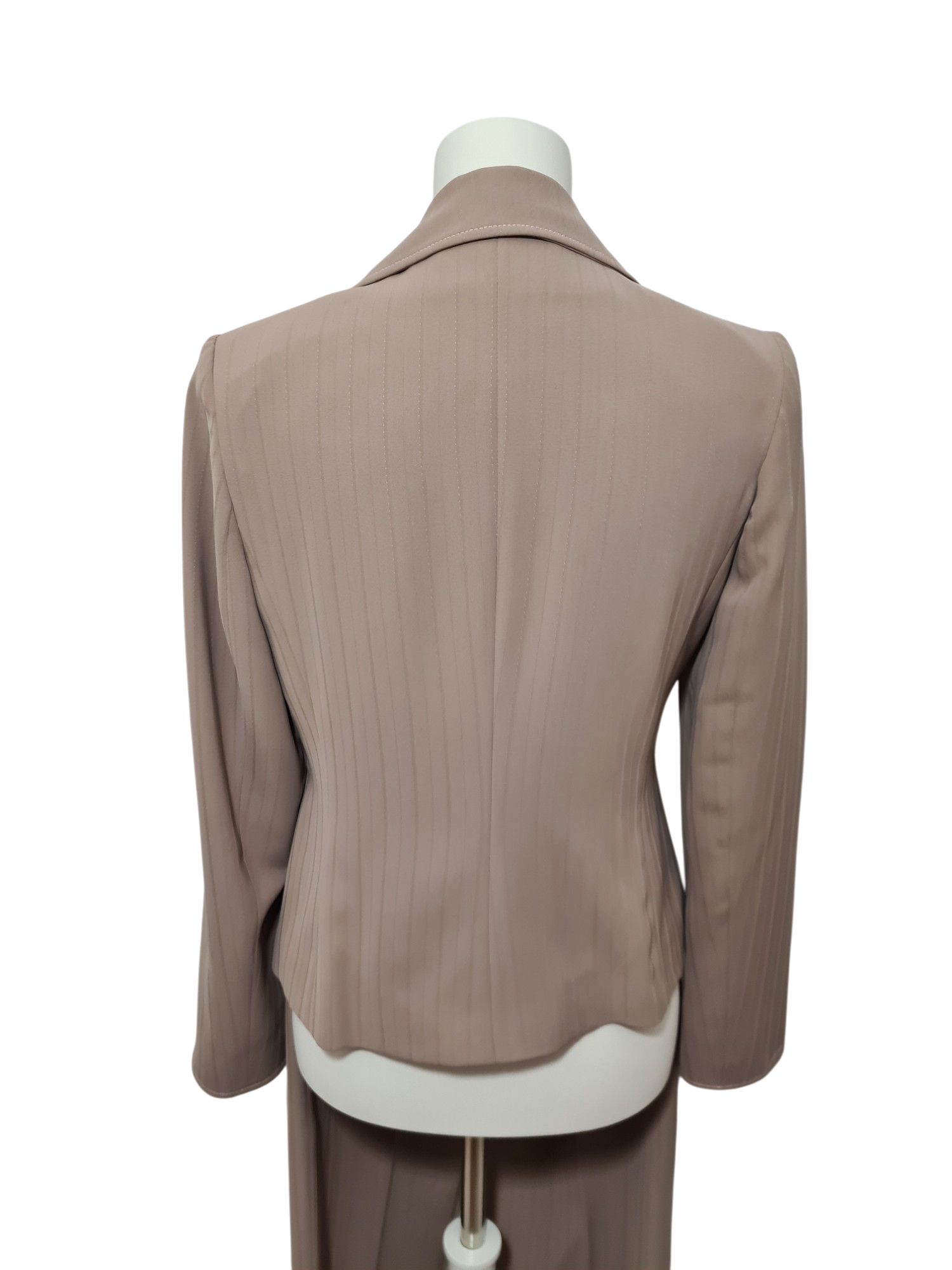 Tailleur veste et pantalon fluide taupe rosé des années 90-2000 EMMAUS