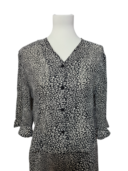 Ensemble jupe longue + haut boutonné des années 80-90 EMMAUS