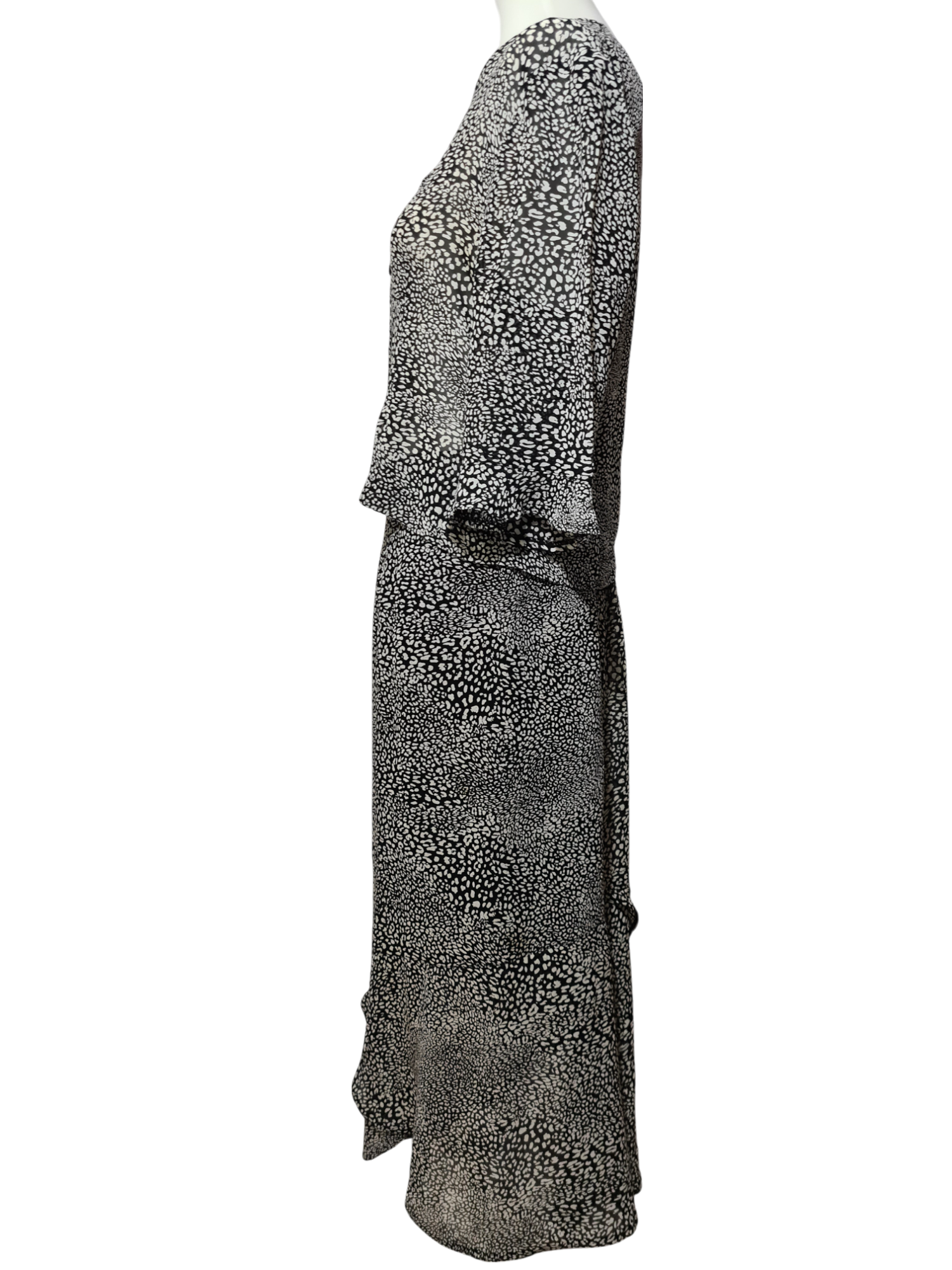 Ensemble jupe longue + haut boutonné des années 80-90 EMMAUS