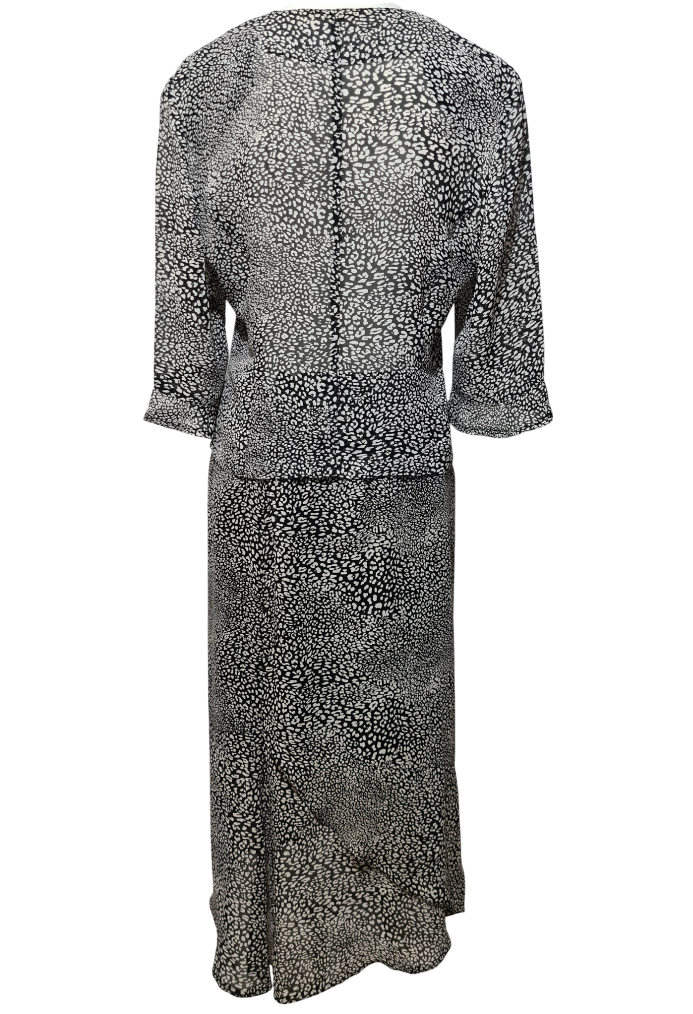 Ensemble jupe longue + haut boutonné des années 80-90 EMMAUS