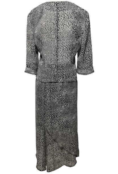 Ensemble jupe longue + haut boutonné des années 80-90 EMMAUS