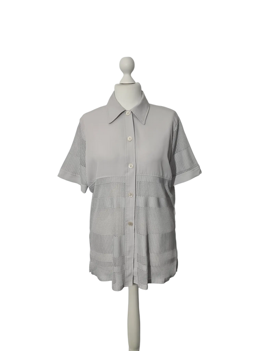 Chemise grise perforée vintage fabriquée en France Aucun fournisseur