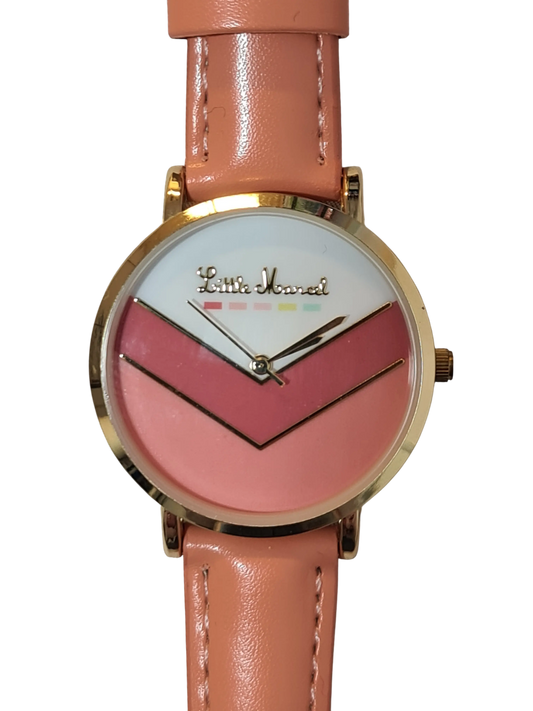 Montre Little Marcel femme dorée bracelet corail