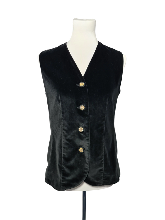 Gilet noir velours Pimkie T40 style rétro chic
