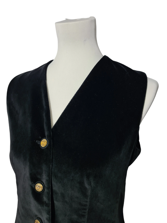 Gilet noir velours Pimkie T40 style rétro chic