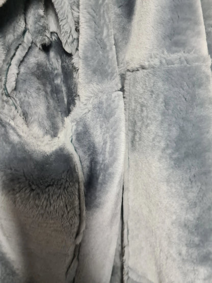 Manteau long cuir gris vintage Frylane Paris made in France