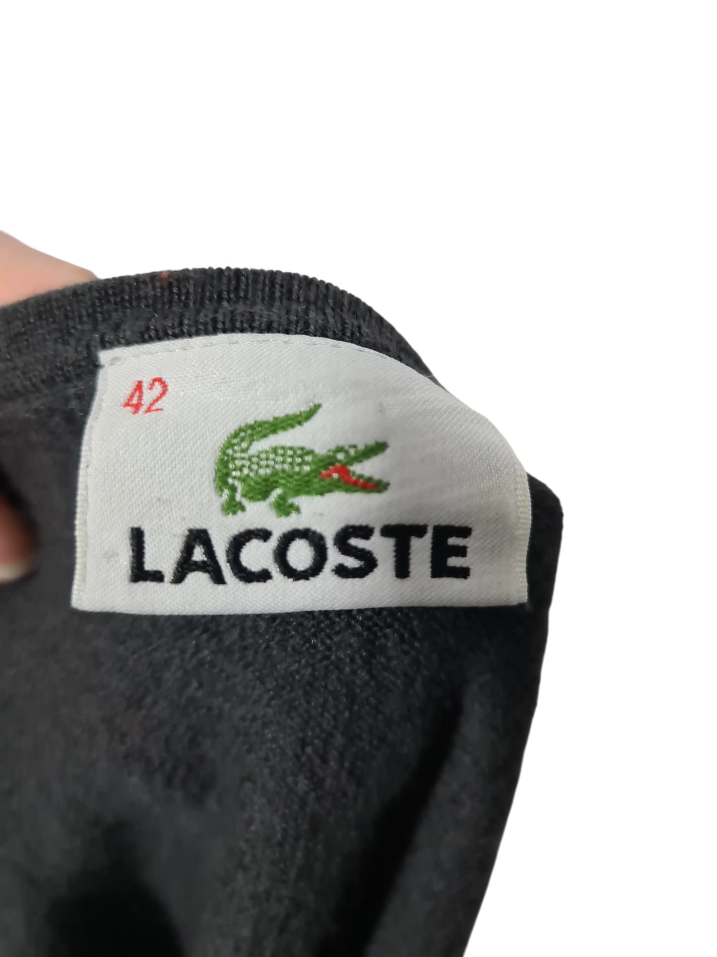 Pull Lacoste laine vierge losanges XS XXS vintage
