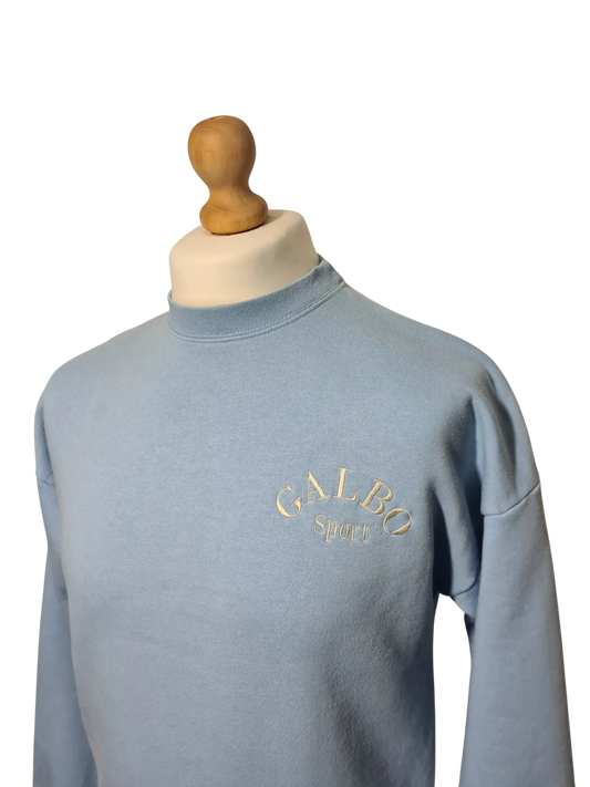 Sweat vintage Galbo Sport bleu coton
