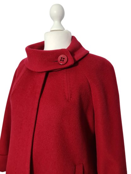 Caban rouge Caroll laine cachemire made in France T44