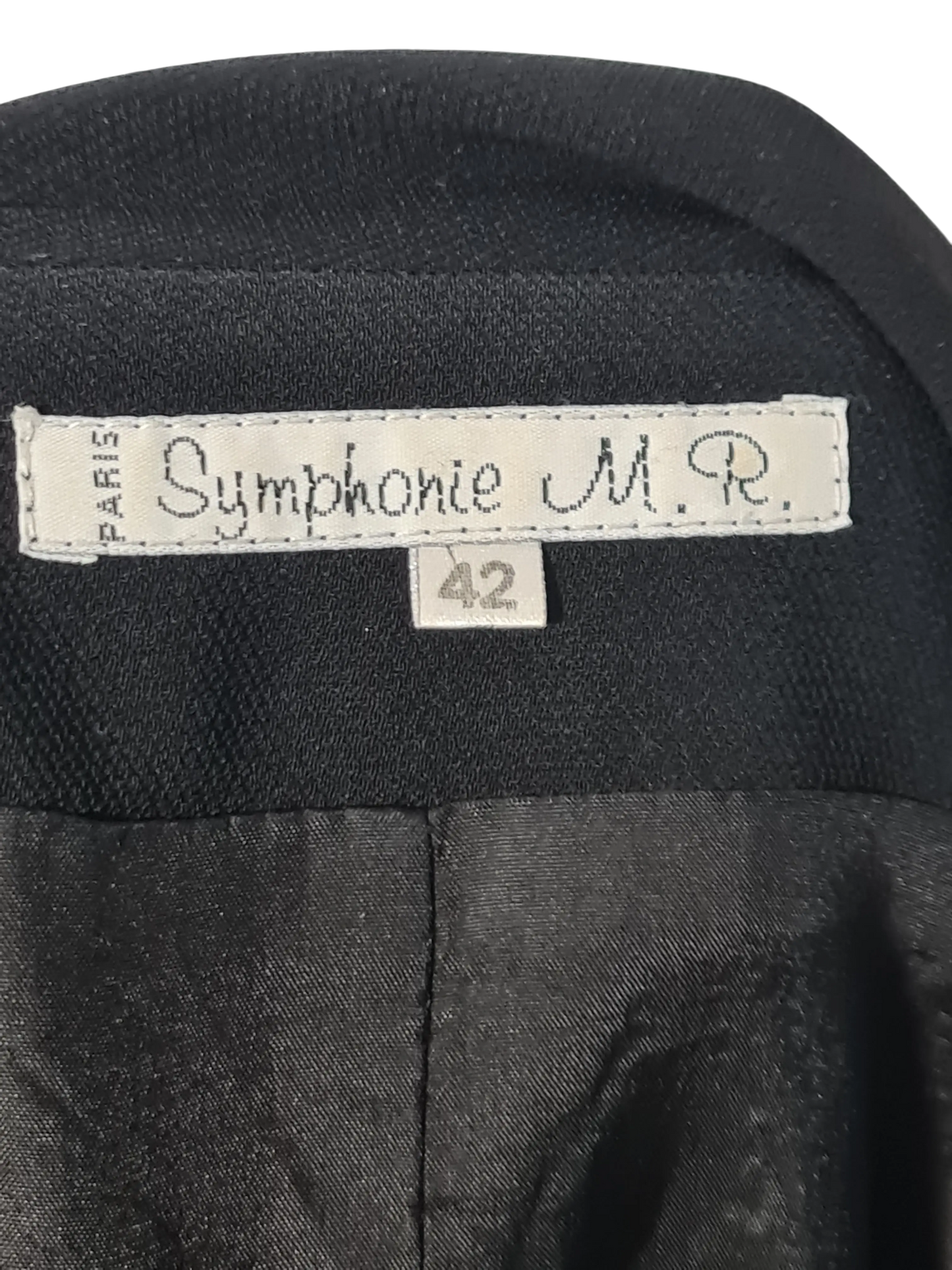 Veste longue noire Symphonie MR made in France T42