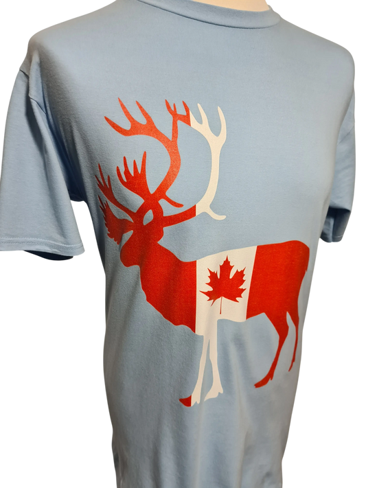 T-shirt Canada renne drapeau coton M Marché de Montreuil
