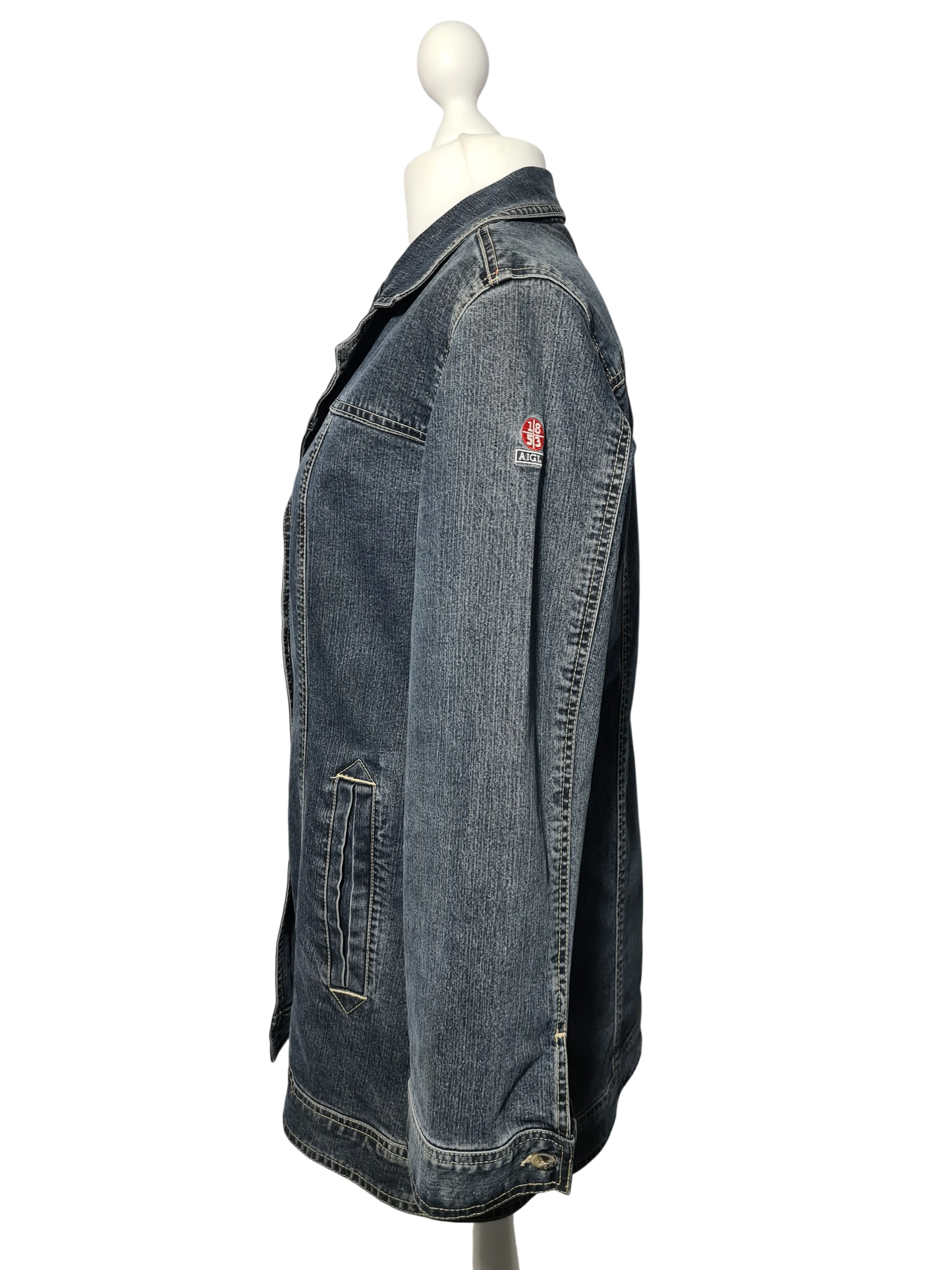 Veste longue jean Aigle denim vintage